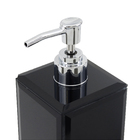 Porta Sabonete Líquido Preto em Vidro Espelhado 100ml Mabruk