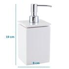 Porta Sabonete Líquido Quadrado 200ml - 19 X 8 Cm Para Banhei