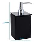 Porta Sabonete Liquido Quadrado Preto