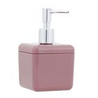 Porta Sabonete Líquido Rosa em Plástico Cube Coza