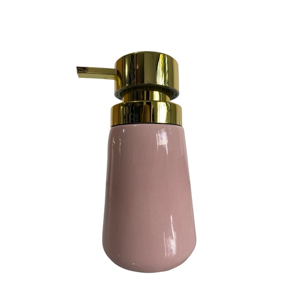 Porta Sabonete Líquido Saboneteira De Porcelana Rosa