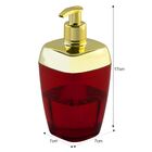 Porta Sabonete Líquido Translúcido Dourado Banheiro  - Vermel