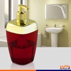Porta Sabonete Líquido Translúcido Dourado Banheiro  - Vermel