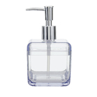 Porta Sabonete Líquido Transparente em Plástico 330ml Cube Coza