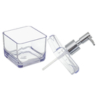 Porta Sabonete Líquido Transparente em Plástico 330ml Cube Coza