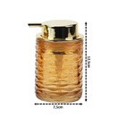 Porta Sabonete Líquido Vidro Âmbar Dourado Luxo 260ml