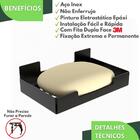 Porta Sabonete Para Banheiro Saboneteira Ventosa Preto Elg