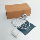 Porta Sabonete Parede Banheiro Metal Cromado Saboneteira Redo