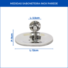 Porta Sabonete Suporte Saboneteira Inox Parede Para Banheiro