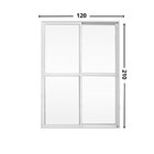 Porta Sacada 2 Folhas Alumínio 1,20 X 2,10 Com Fechadura Hale