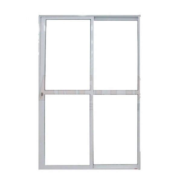 Porta Sacada 2 Folhas Aluminio Branco C/fechadura  2.10x1.50