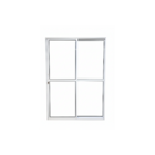 Porta Sacada 2 Folhas Aluminio Branco Com Fechadura 2,10x1,20