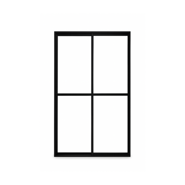 Porta Sacada 2 Folhas Aluminio Preto C/ Trinco 2,10x1,20