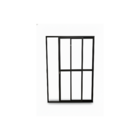 Porta Sacada 2 Folhas Aluminio Preto Com Fechadura 2,10x1,20