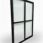 Porta Sacada 2 Folhas Aluminio Preto Com Fechadura 2,10x1,50