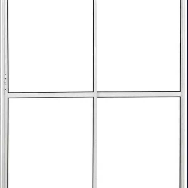 Porta Sacada 2 Folhas Com Trinco 2,10 X 1,50 Cor Branco Linha