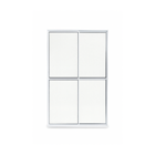 Porta Sacada 2 Folhas Móveis Aluminio Branco C/ Trinco 2,10x1