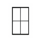 Porta Sacada 2 Folhas Móveis Aluminio Preto C/ Trinco 2,10x1,