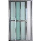 Porta Sacada 2 Folhas Móveis Com Fechadura 2,10 X 1,20 Cor Br