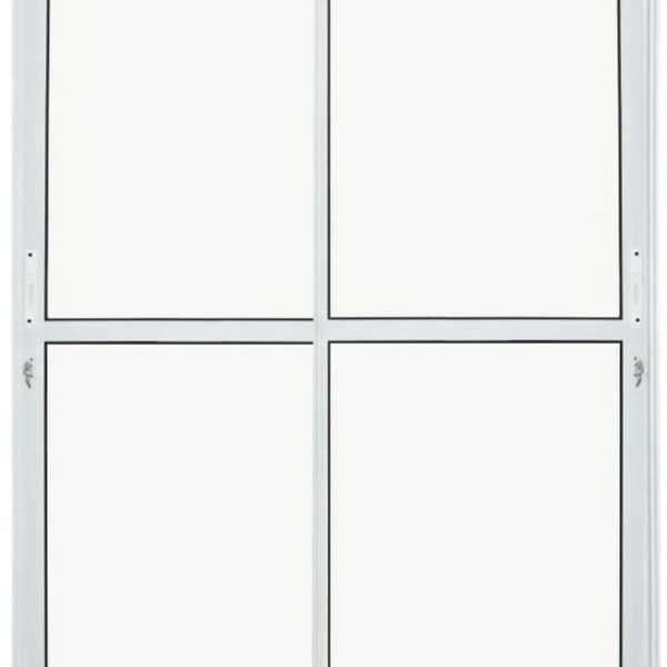 Porta Sacada 2 Folhas Móveis Com Fechadura 2,10 X 1,50 Cor Br