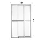 Porta Sacada 3 Folhas Alumínio 1,20 X 2,10 Com Fecho Hale Esq