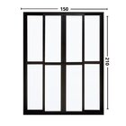 Porta Sacada 4 Folhas Alumínio 2,10 X 1,50 Com Fechadura Hale