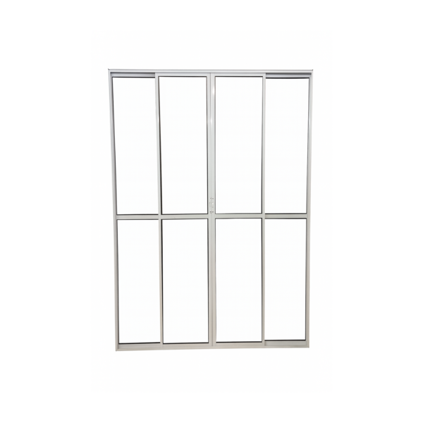 Porta Sacada 4 Folhas Aluminio Branco C/ Trinco 2.10x1.50