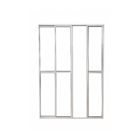 Porta Sacada 4 Folhas Aluminio Branco C/ Trinco 2.10x1.50