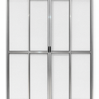 Porta Sacada 4 Folhas Aluminio Branco C/ Trinco 2.10x1.50