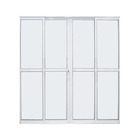 Porta Sacada 4 Folhas Aluminio Branco C/fechadura 2.10x1.80