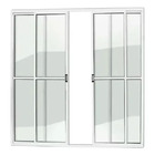 Porta Sacada 4 Folhas Aluminio Branco C/trinco 2.10x1.50 Com