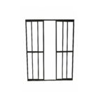 Porta Sacada 4 Folhas Aluminio Preto C/ Trinco 2.10x1.50