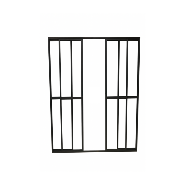 Porta Sacada 4 Folhas Aluminio Preto C/ Trinco 2.10x2.00