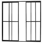 Porta Sacada 4 Folhas Aluminio Preto C/trinco 2.10x2.00