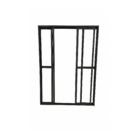 Porta Sacada 4 Folhas Aluminio Preto Com Fechadura 2,10x1,80