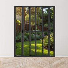 Porta Sacada De Alumínio 3 Folhas Móveis 210 X 120cm Com Fech