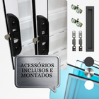 Porta Sacada De Aluminio Branco 2 Folhas Com Trinco 2,10x1,20