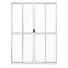 Porta Sacada De Aluminio Branco 4 Folhas Com Trinco 2,10x2,00