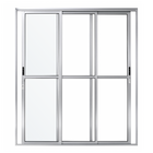 Porta Sacada De Aluminio Brilhante 3 Folhas Móveis De Vidro L
