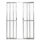 Porta Sacada De Aluminio Brilhante 4 Folhas Com Trinco 2,10x2