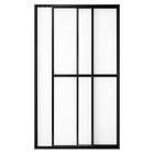 Porta Sacada De Aluminio Preto 2 Folhas Com Trinco 2,10x1,50