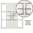 Porta Sacada Lambril 4 Folhas 210 X 150 De Alumínio Branco
