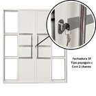 Porta Sacada Lambril 4 Folhas 210 X 150 De Alumínio Branco