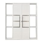 Porta Sacada Lambril 4 Folhas 210 X 150 De Alumínio Branco