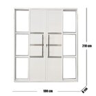 Porta Sacada Lambril 4 Folhas 210 X 180 De Alumínio Branco