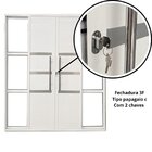 Porta Sacada Lambril 4 Folhas 210 X 180 De Alumínio Branco