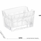 Porta Sachê De Vidro Faces 6,5x5cm