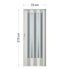 Porta Sanfonada Com Trinco Puntinato 072x210 Cinza