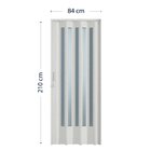 Porta Sanfonada Com Trinco Puntinato 084x210 Cinza