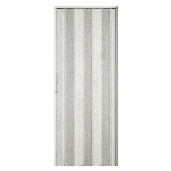 Porta Sanfonada Com Trinco Puntinato 084x210 Cinza